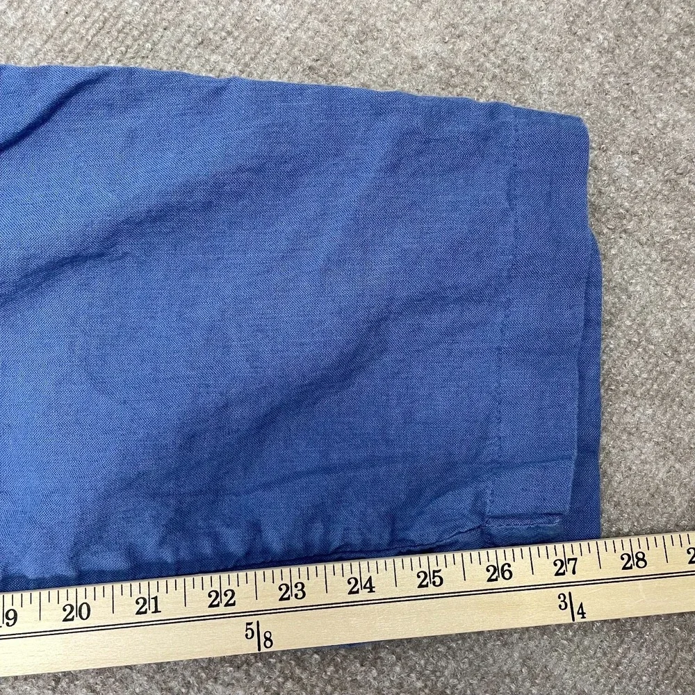 H&M Pants Mens 2XL Blue Cotton Regular Fit Straight Leg High Rise Flat Front